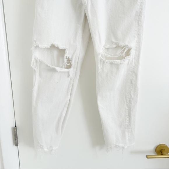 Zara Z1975 Ripped Mom Jeans in White Size US 4 - Picture 4 of 9